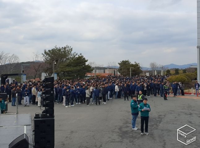 지난 6일 기흥구 마북동 현대모비스(주) 기술연구소에서 열린 민방위 훈련 현장 모습