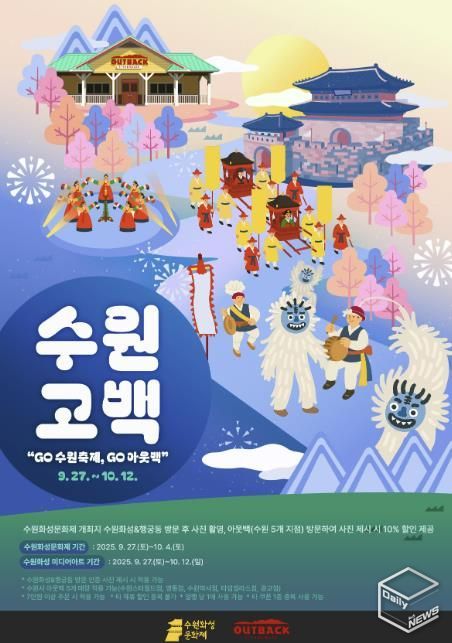 ‘GO 수원축제, GO 아웃백’ 홍보물