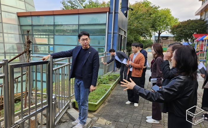 문승호 경기도의원, 성남 수정초등학교 현장점검 나서