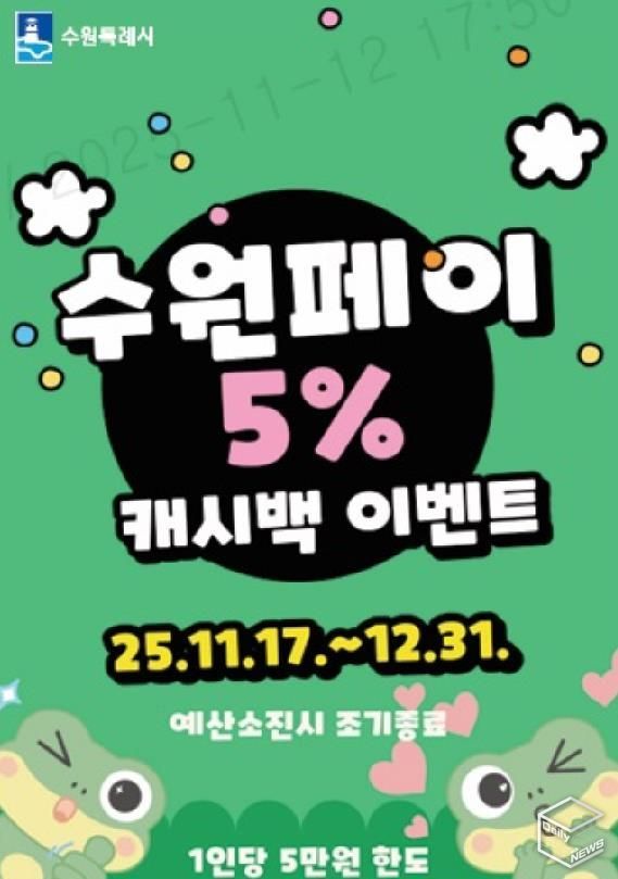 수원페이 5% 캐시백 이벤트 홍보물