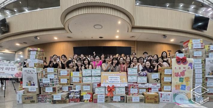 평택교원플루트오케스트라, 라면 140박스로 지역사회 온기 전해