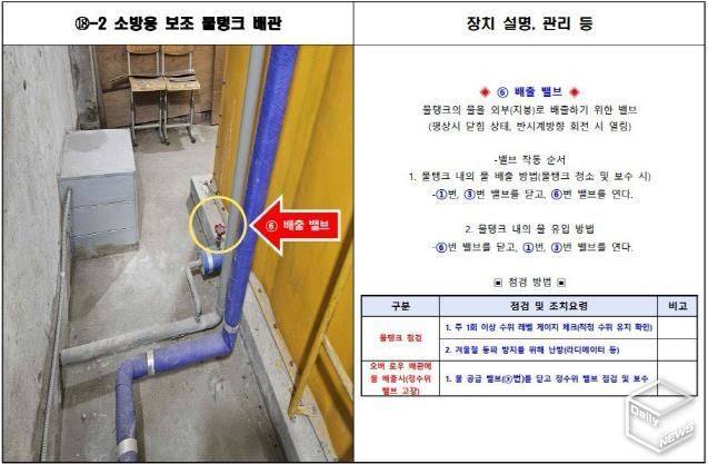 ‘학교시설 유지관리 설명서’ 내용 일부