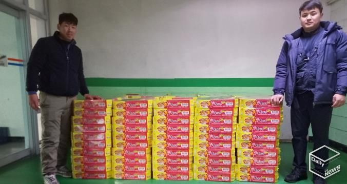 오산시, 궐동 소재 뉴월드마트로부터 컵라면 300박스 기탁 받아
