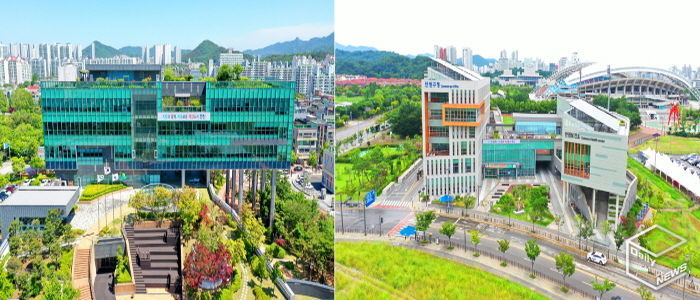 상록구청(왼쪽), 단원구청(오른쪽) 전경.