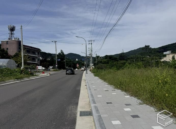용인특례시 수지구 고기동 467-1번지 일원 신규 도로 현장 모습